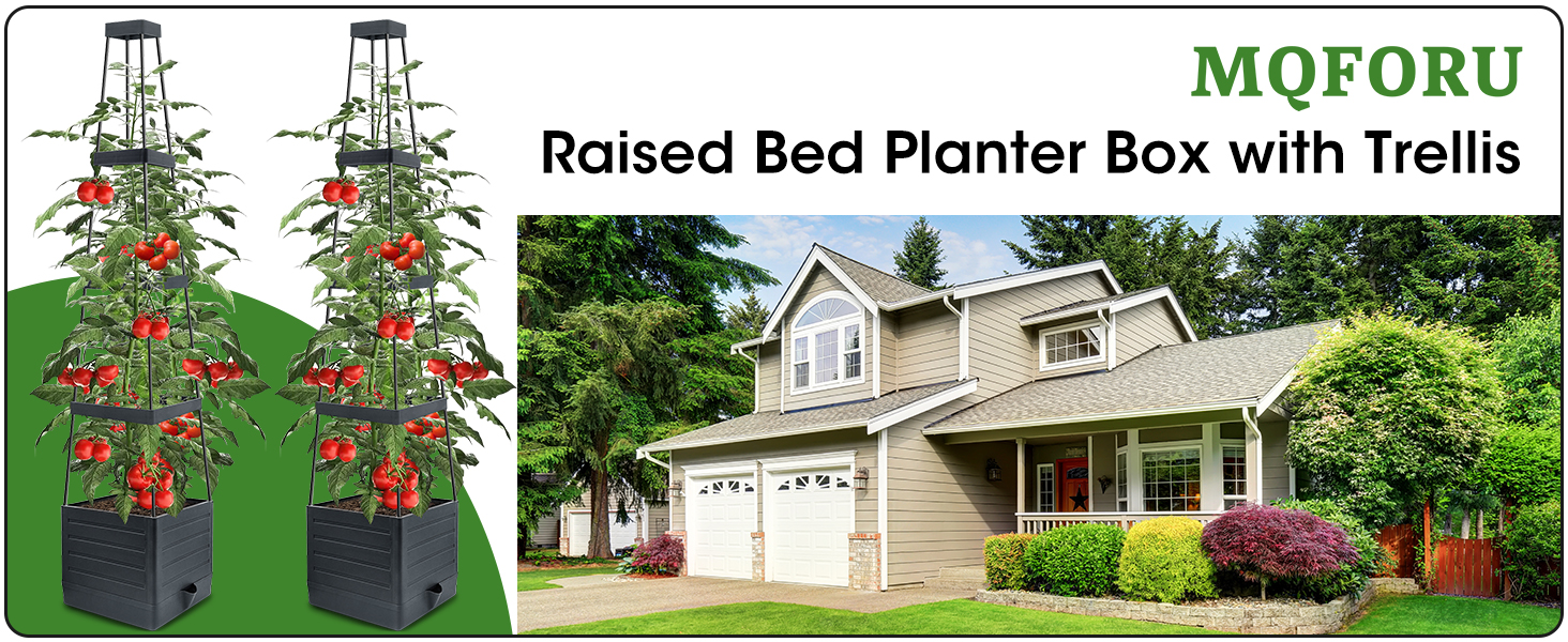 ガーデニングママ 2mvetro Amazon.com: MQFORU 2 Packs Raised Garden Bed Tomato Planter